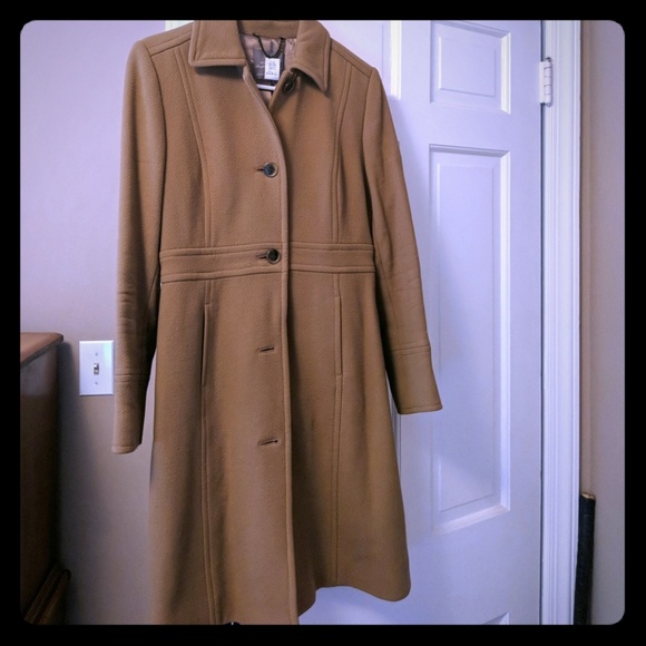Jcrew Camel Wool Peacoat - Picture 1 of 6